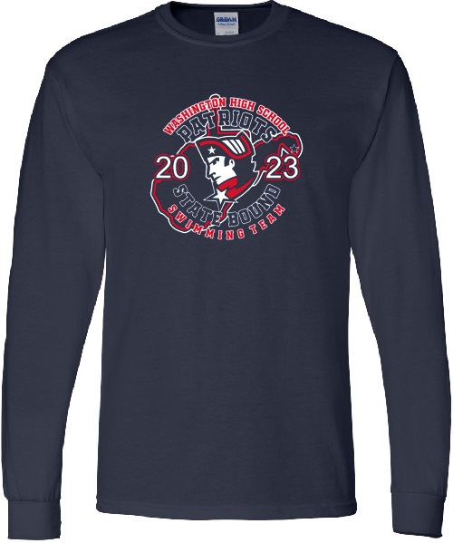 2023 WHS State Swim Shirt Design Front